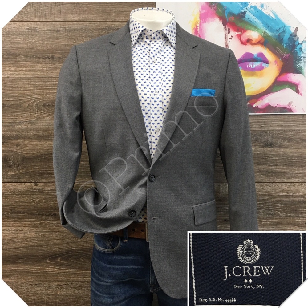 NEW! J CREW THOMPSON Mens Wool Blazer Sport Coat Casual Jacket Size 44R Suit
